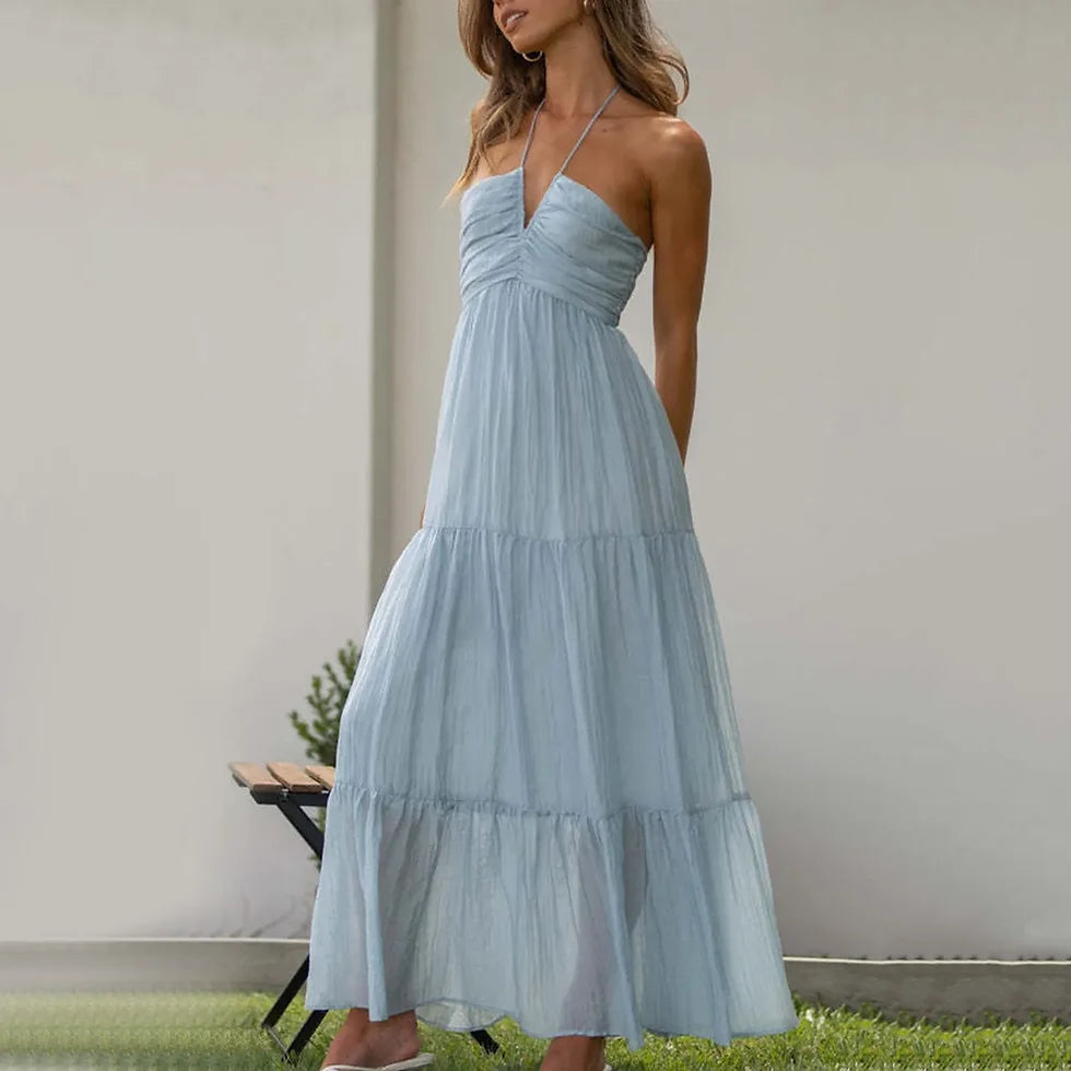 Holly Maxi Dress Sky Blue